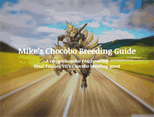 Tablet Screenshot of chocobo-guide.mikestomb.com